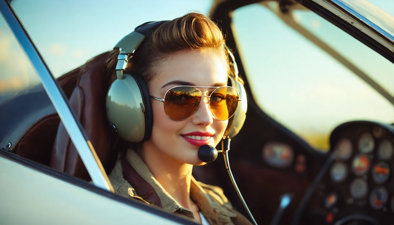 aviator Pin Up